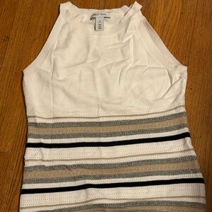 White House black market striped sweater tank top size medium